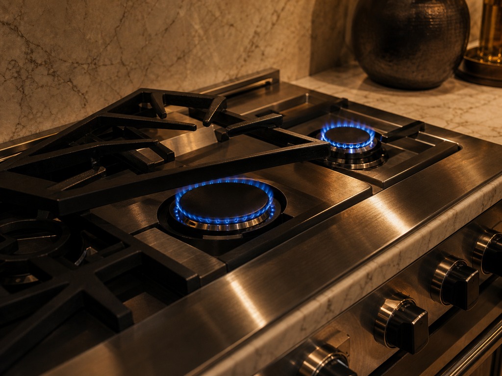 Viking sealed-burner cooktop being serviced in a San Ramon kitchen