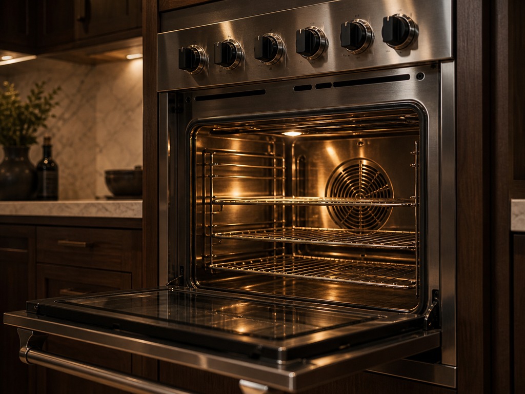 Viking wall oven with the door open for calibration in San Ramon